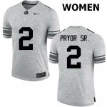 NCAA Ohio State Buckeyes Women's #2 Terrelle Pryor Sr. Gray Nike Football College Jersey XTW3045QG